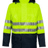 Куртка-ветровка утепленная сигнальная желтая с темно-синим